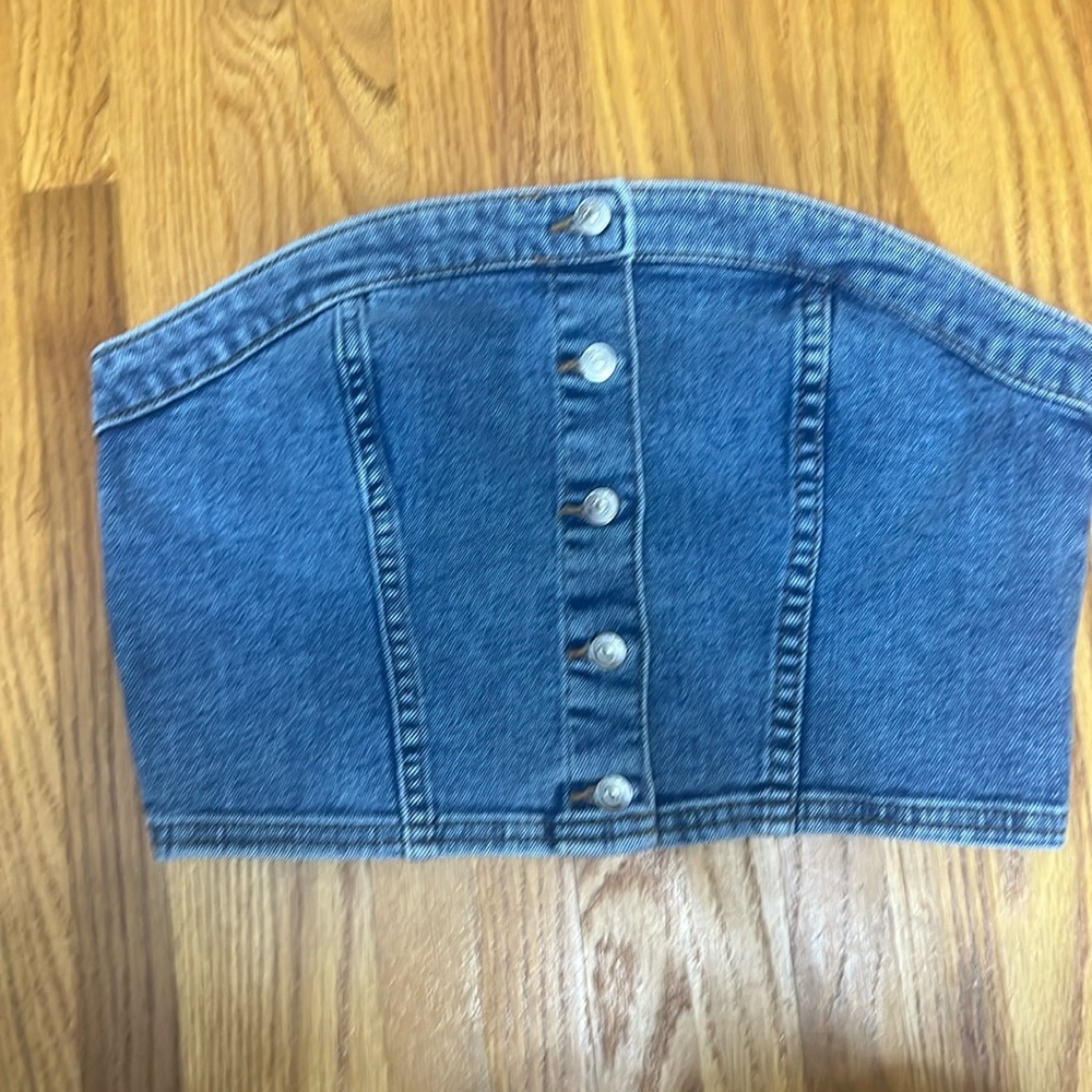 NWT H&M denim crop